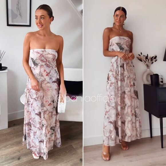 ZARA STRAPLESS STONE TULLE DRESS - Picture 1 of 11